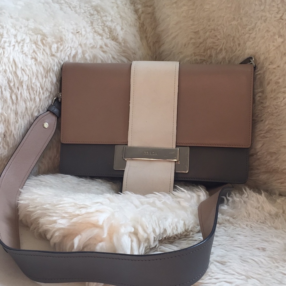 Prada Plex Ribbon Cahier Satchel Handbag Purse